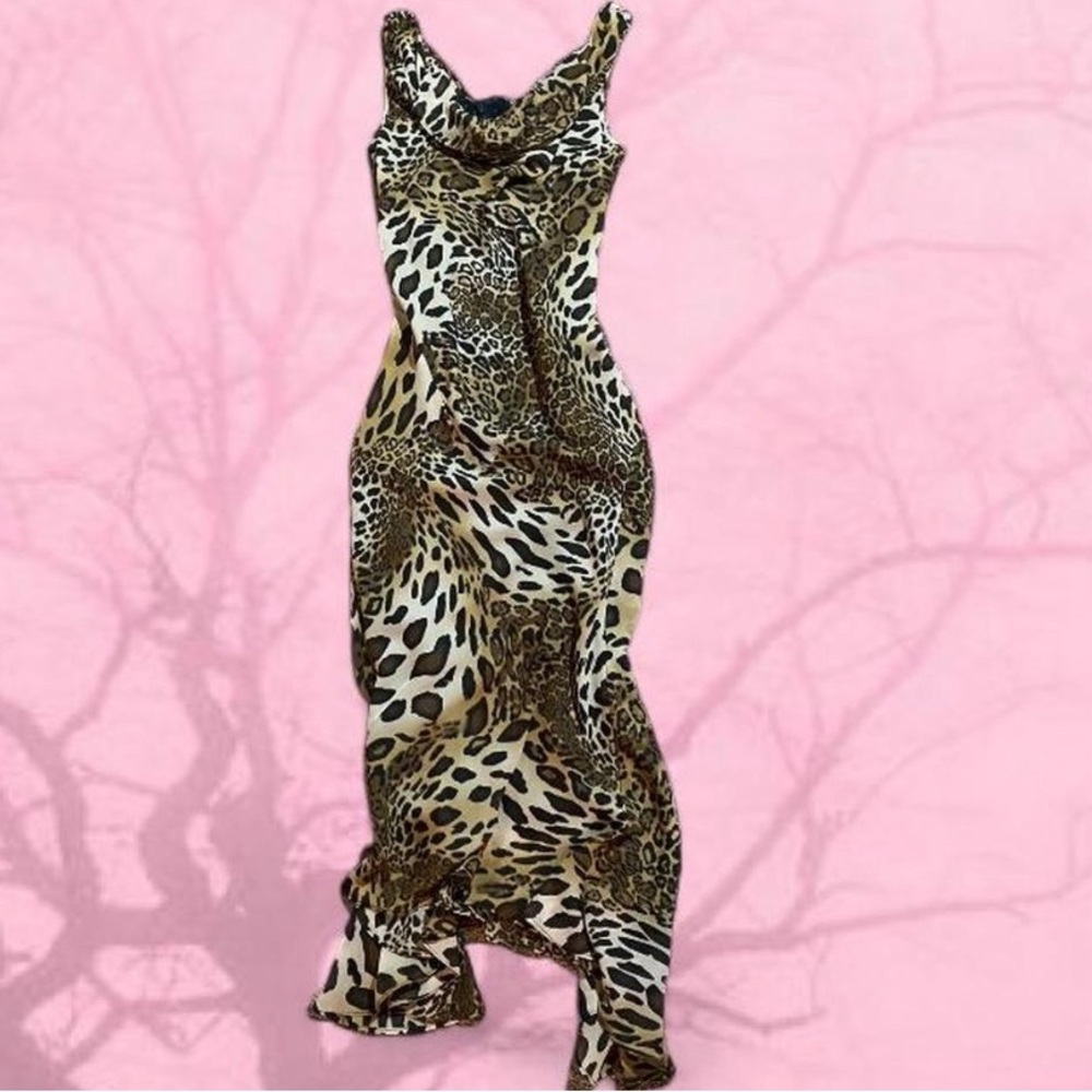 AGB Byer California VINTAGE Leopard Print Maxi Dress